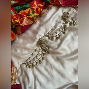 Multicolor Golden Bahubali Jhumka - Earrings with Sahara